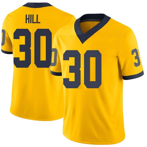 Daxton Hill Michigan Wolverines Men's NCAA #30 Maize Limited Brand Jordan College Stitched Football Jersey XWS7454OW